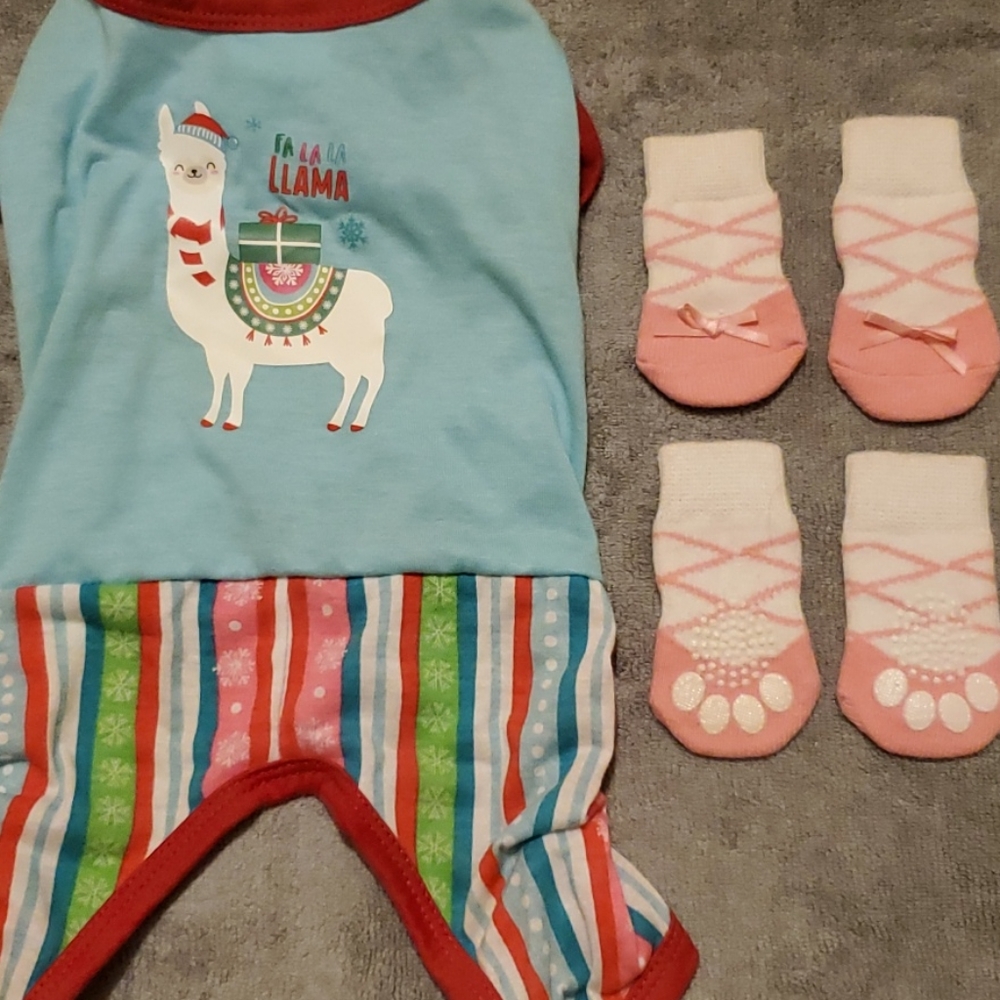 🐶Llama Doggie outfit/with booties